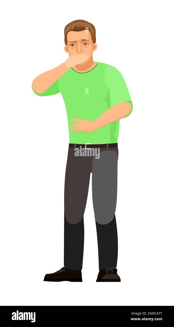 Cartoon boy vomiting hi-res stock photography and images - Alamy