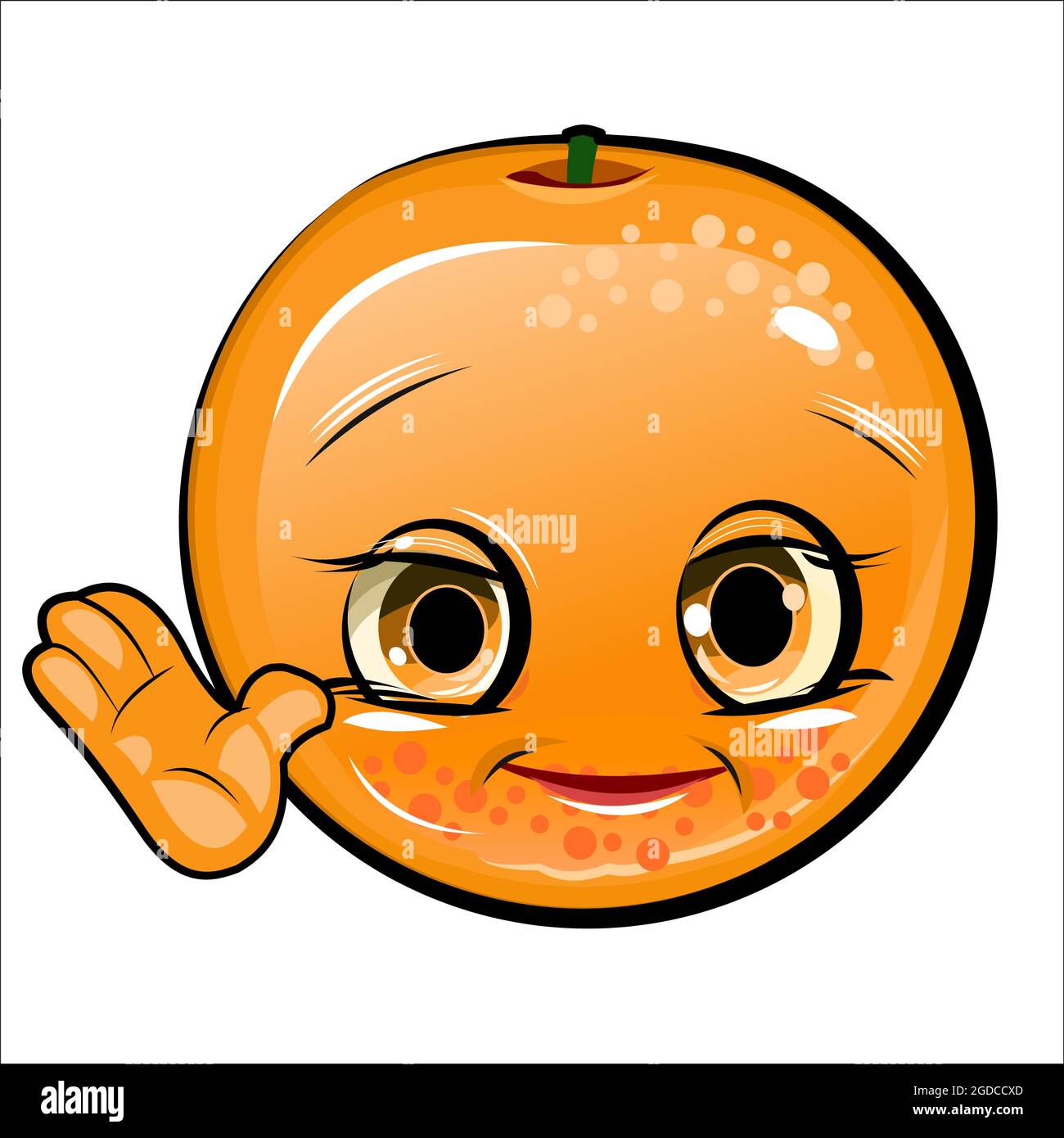 Happy orange fruit cartoon character hi-res stock photography and images -  Alamy