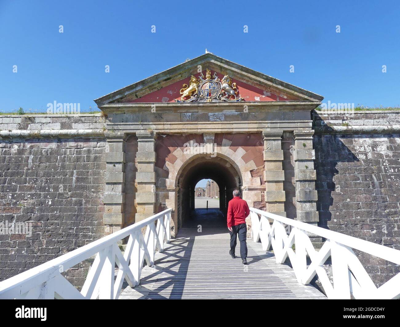 FORT GEORGE 18th century fortress near Ardersier, Scotland. Main gateway. Photo: Tony Gale Stock Photo