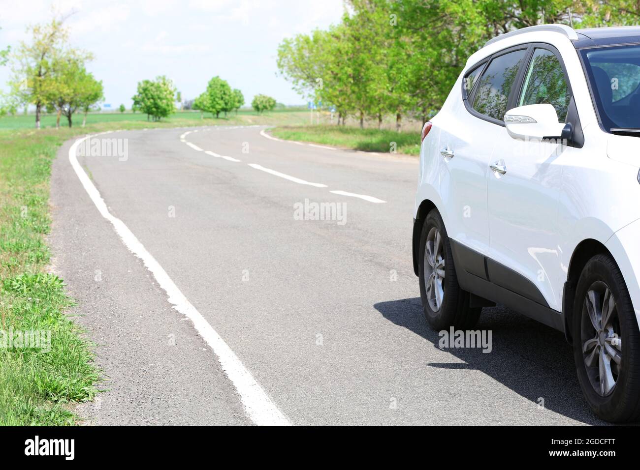 Car on road Stock Photo - Alamy