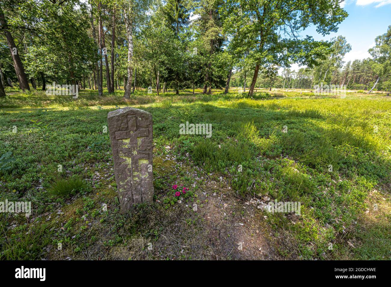 Prisoner of War Cemetery, Bergen-Belsen, Germany Stock Photo