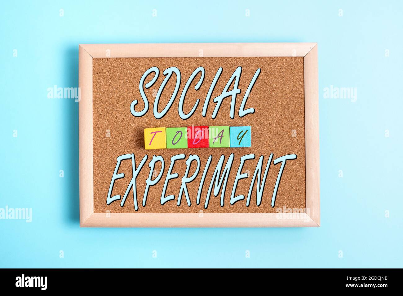 Text sign showing Social Experiment. Business overview the research project conducted with human subjects Stack of Sample Cube Rectangular Boxes On Stock Photo