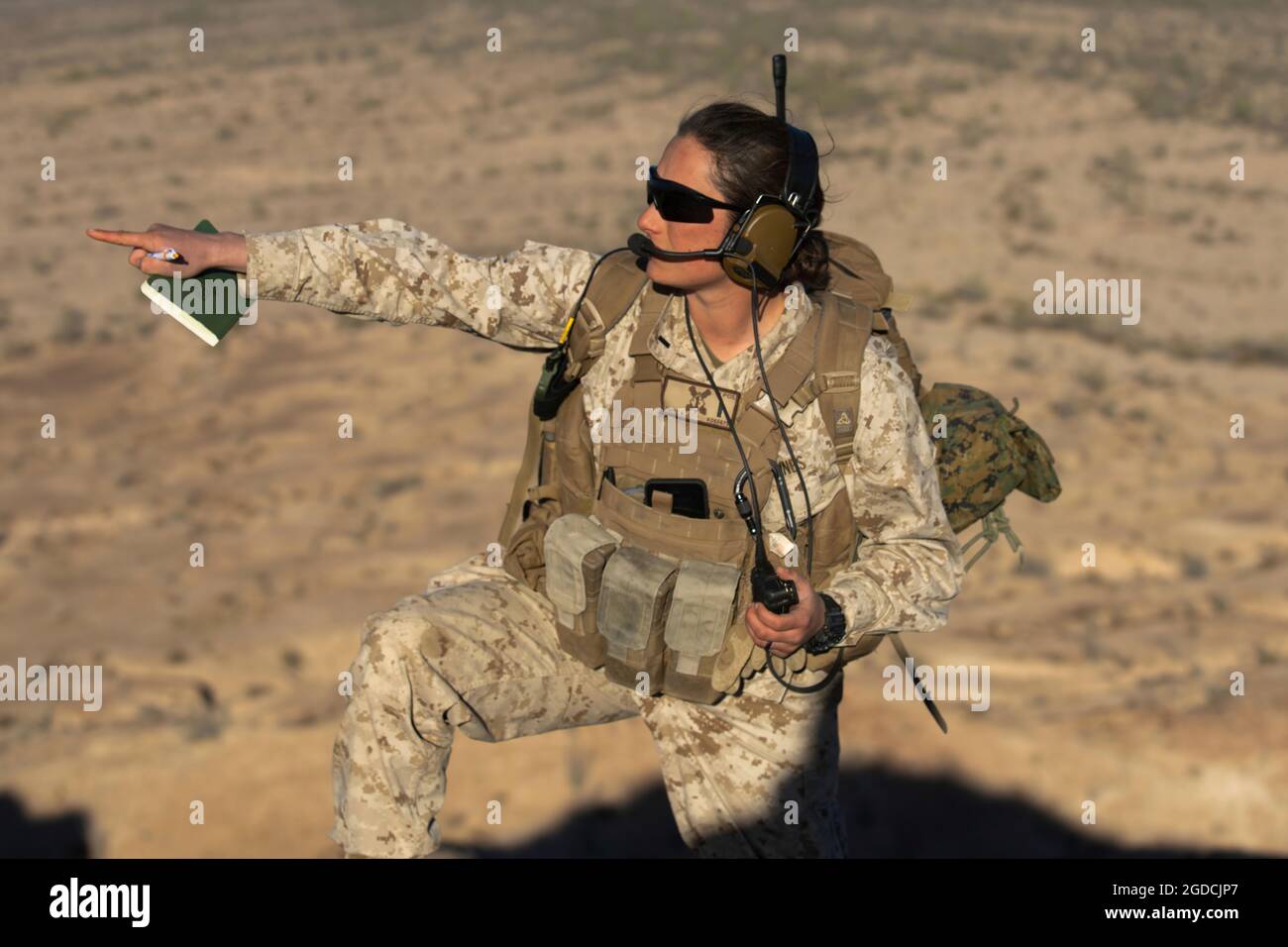 U.S. Marine Corps 1st Lt. Kylee Daitz, a field artillery officer, with