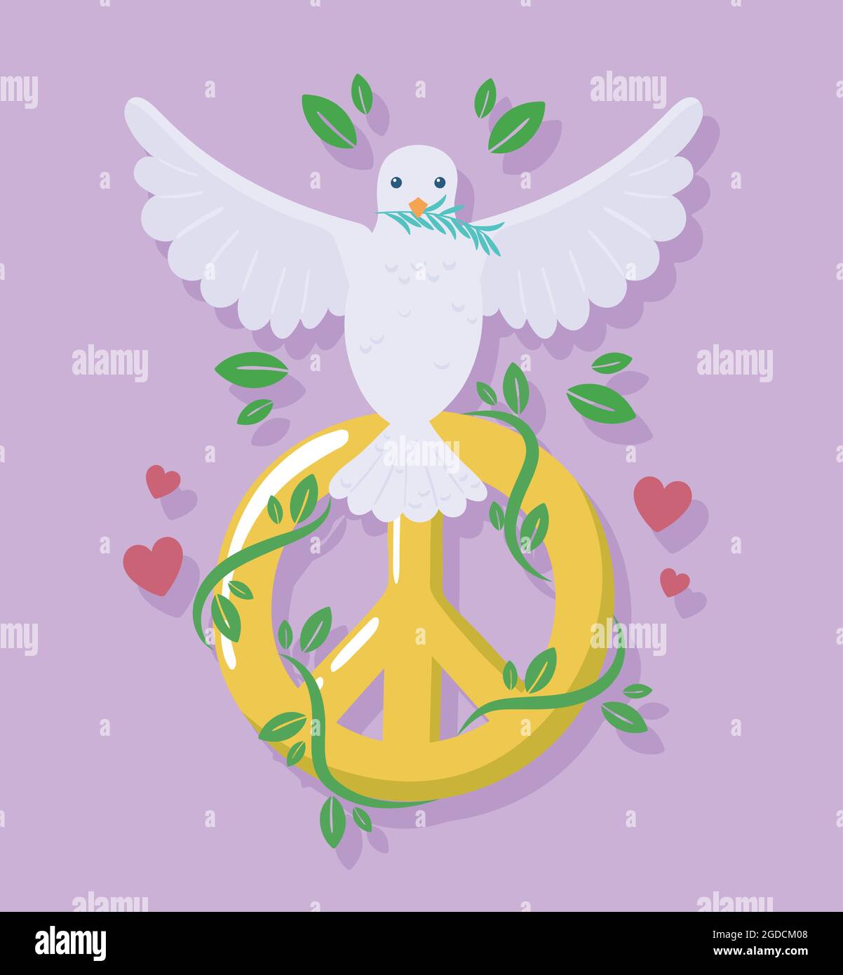 dove and peace symbol Stock Vector Image & Art - Alamy