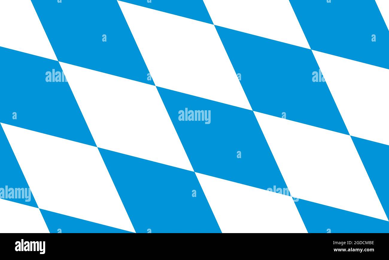 Flag of the German federal state Bavaria - Germany. Stock Photo