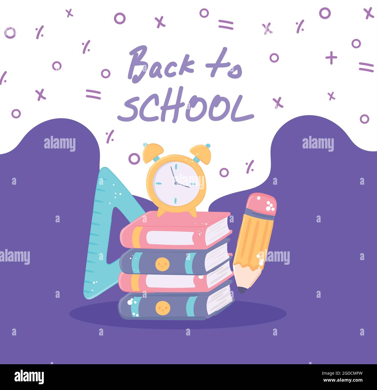 back to school stack books Stock Vector Image & Art - Alamy