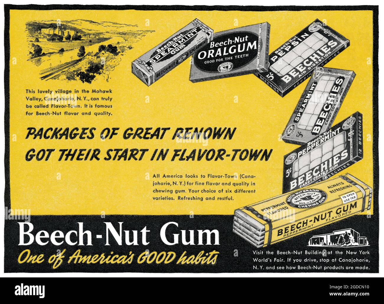 1939 U.S. advertisement for BeechNut chewing gum Stock Photo Alamy