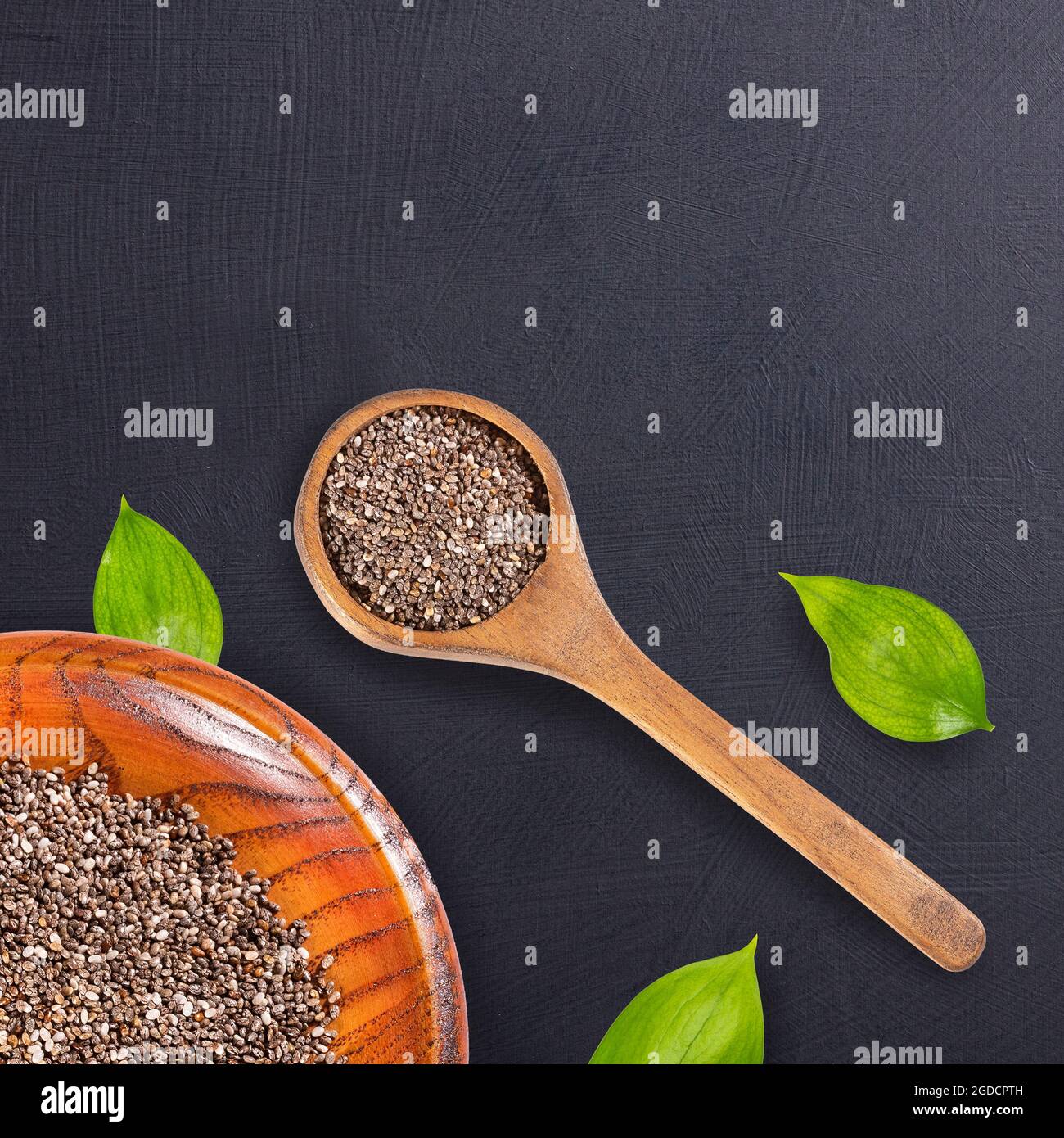 Organic and healthy chia seeds Omega 3 Stock Photo Alamy