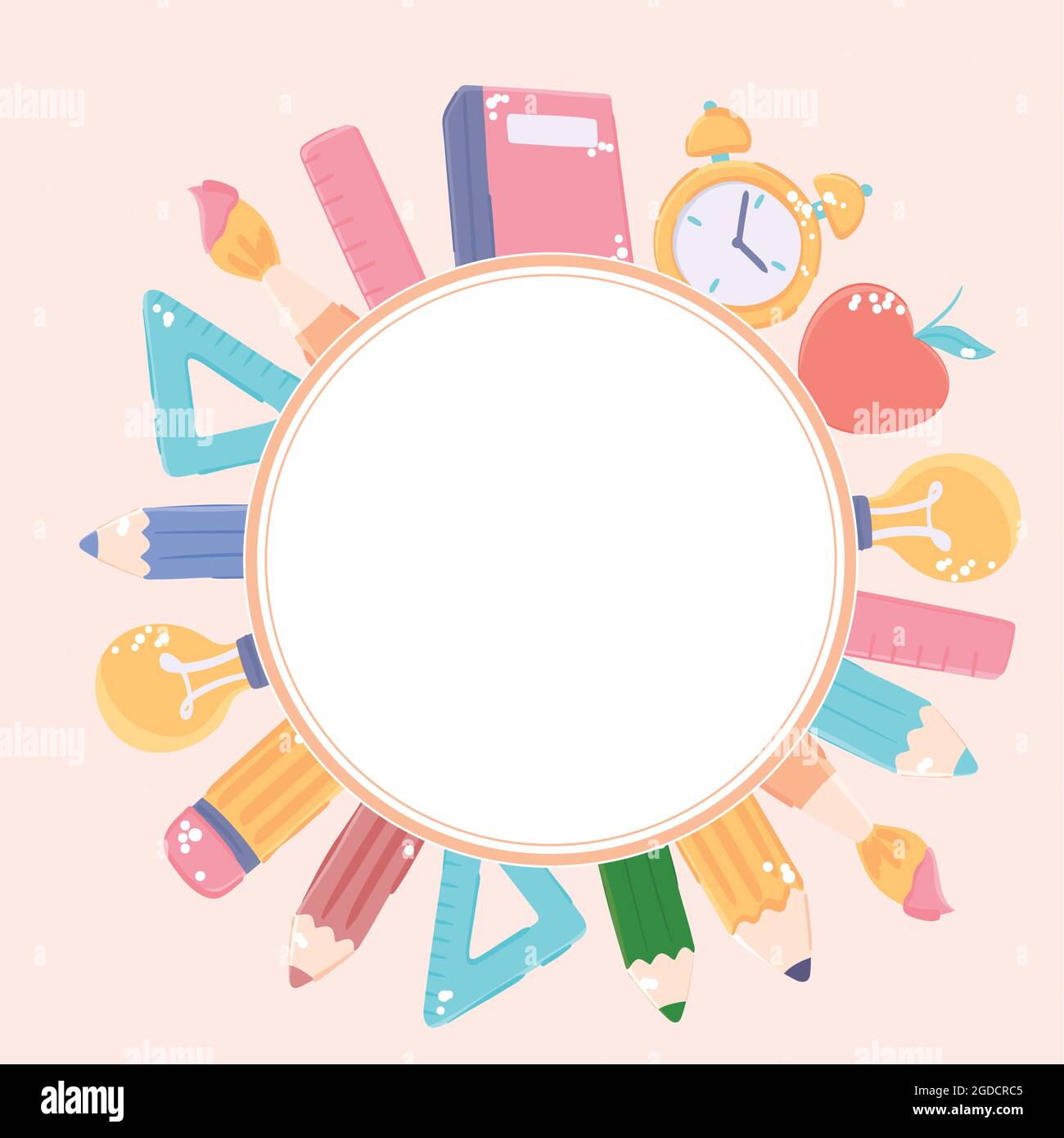 school supplies label Stock Vector Image & Art Alamy
