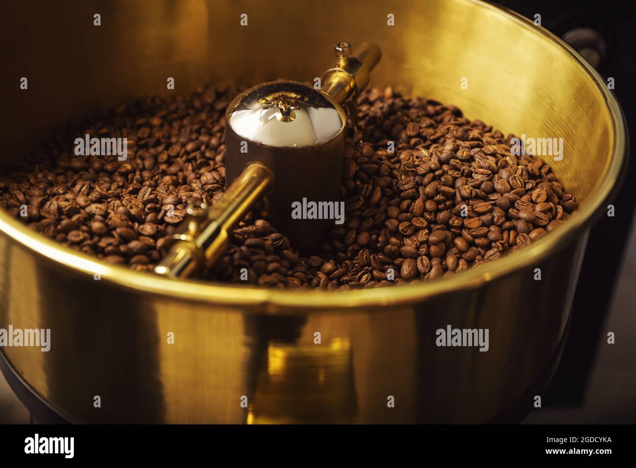 Modern coffee roaster cooling tray, closeup view Stock Photo Alamy