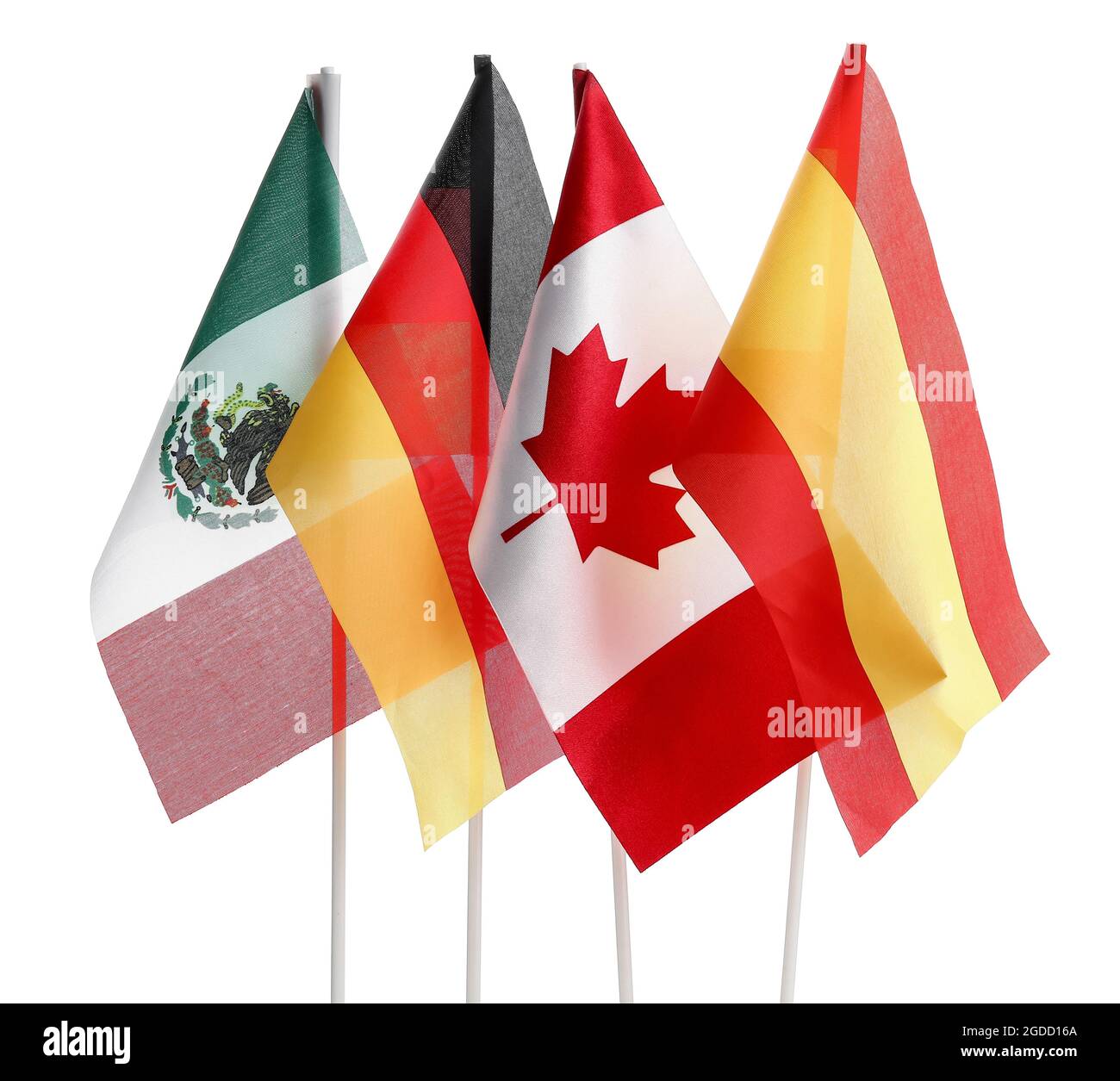 Flags of different countries on white background Stock Photo - Alamy