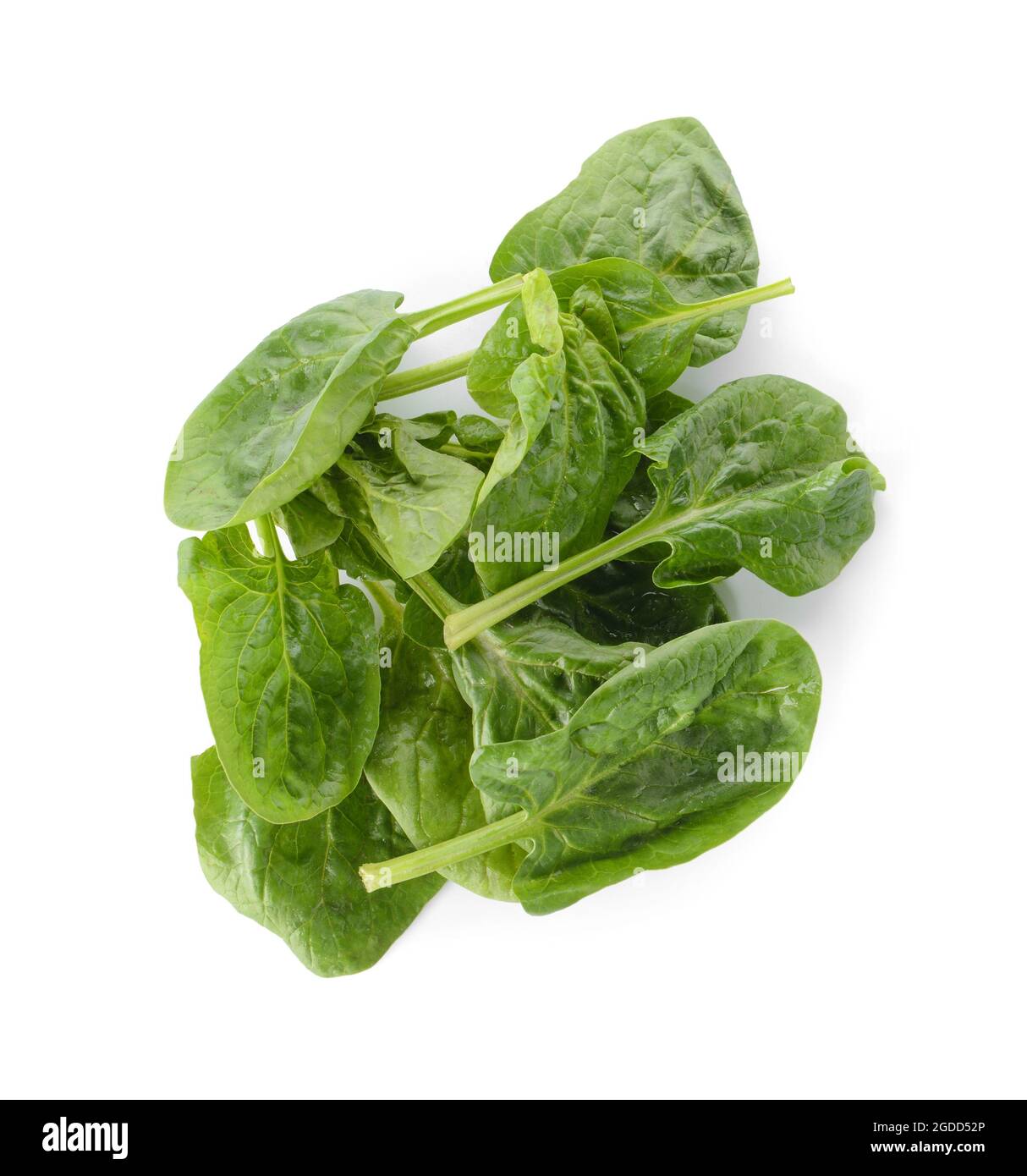 Fresh spinach leaves on white background Stock Photo - Alamy