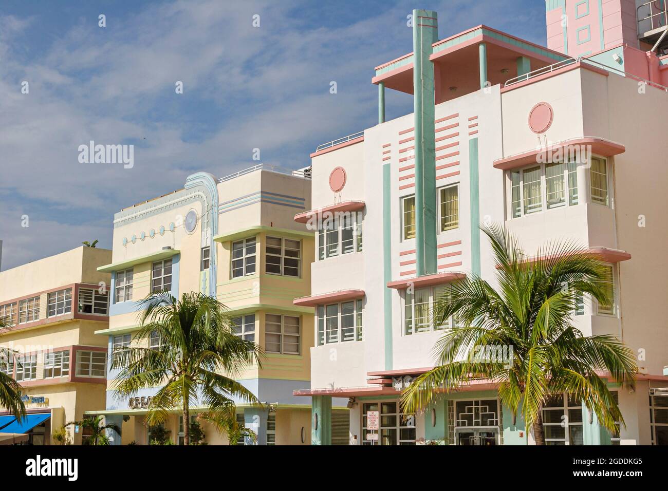 Miami Beach Florida,South Beach,Ocean Drive,McAlpin Crescent hotel, Stock Photo
