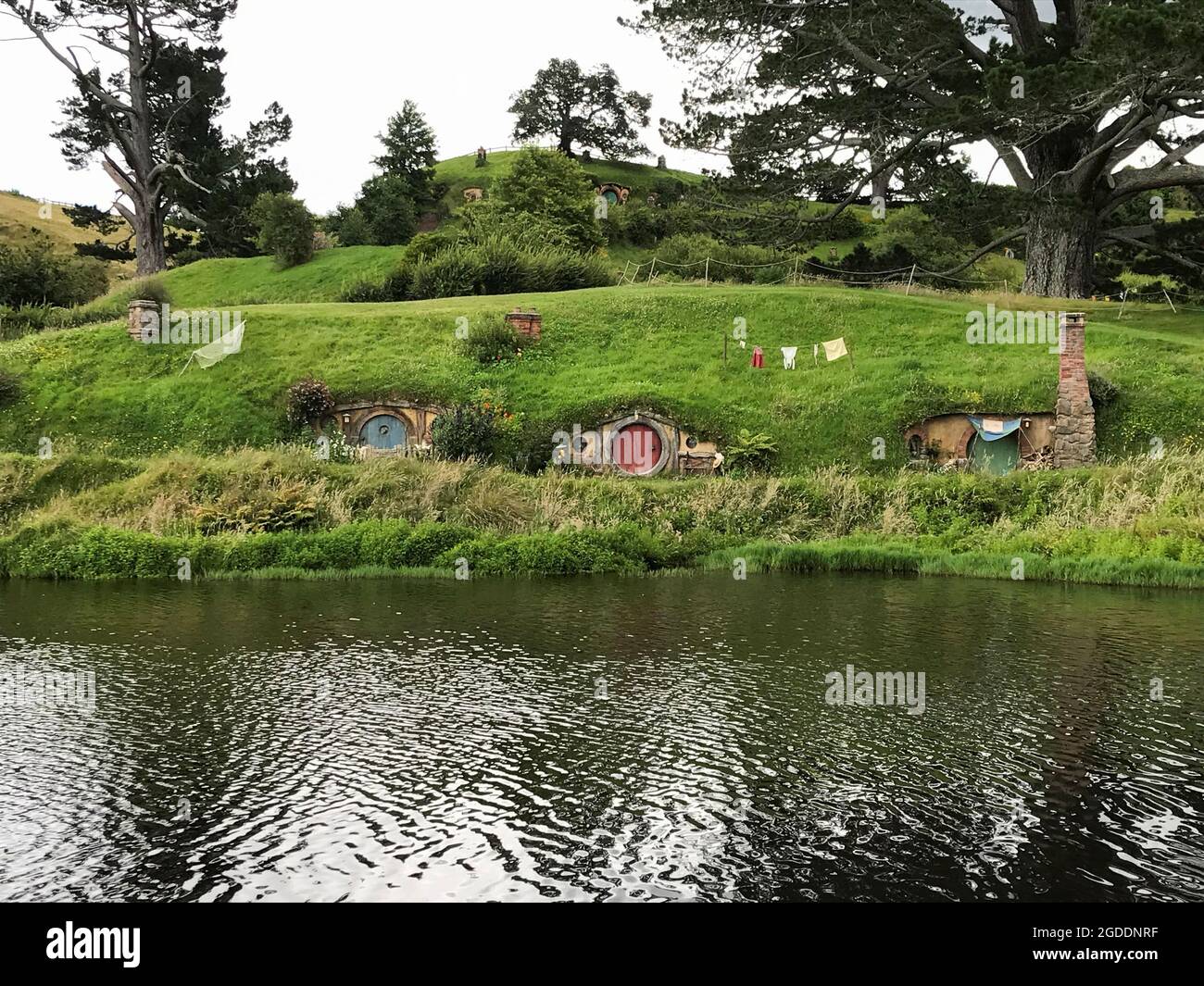 The Hobbiton Movie Set, a location for The Lord of the Rings and The Hobbit film trilogy, is pictured in Matamata, New Zealand, December 27, 2020. Picture taken December 27, 2020.  REUTERS/Praveen Menon Stock Photo