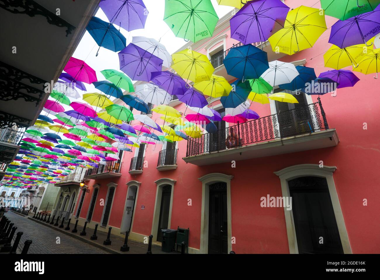 Colorful Umbrellas of downtown San Juan, Puerto Rico s capital and