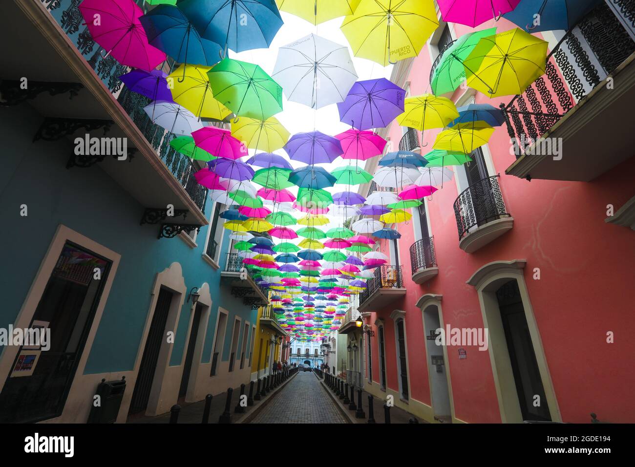Colorful Umbrellas of downtown San Juan, Puerto Rico s capital and