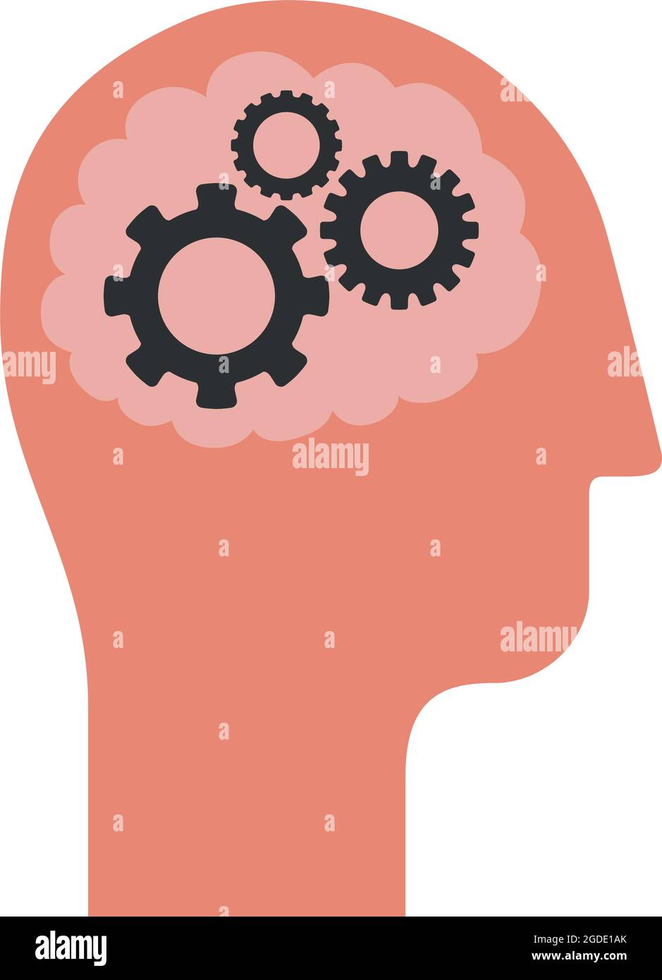 silhouette head with cloud Stock Vector Image & Art - Alamy