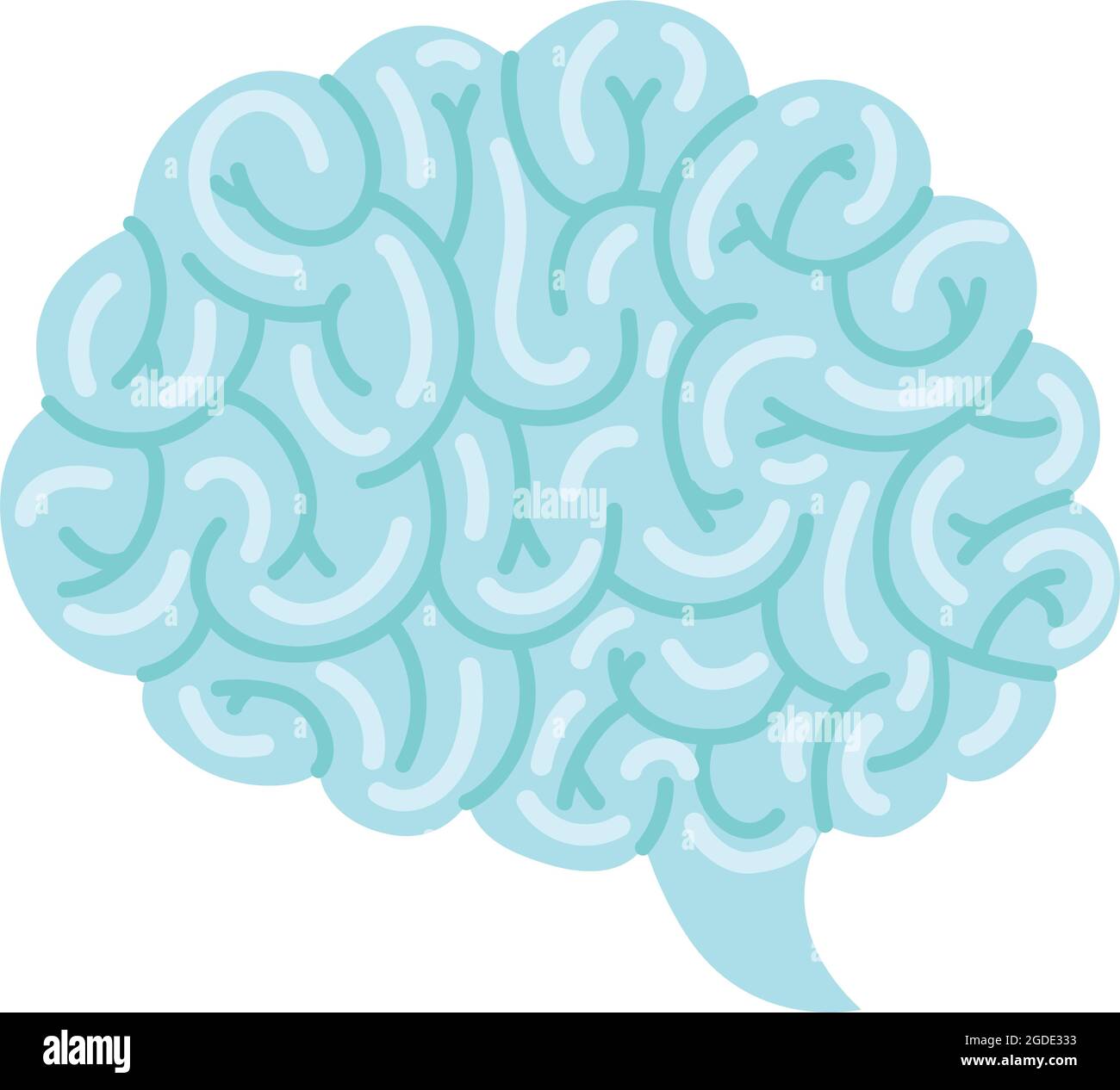 blue brain design Stock Vector Image & Art - Alamy