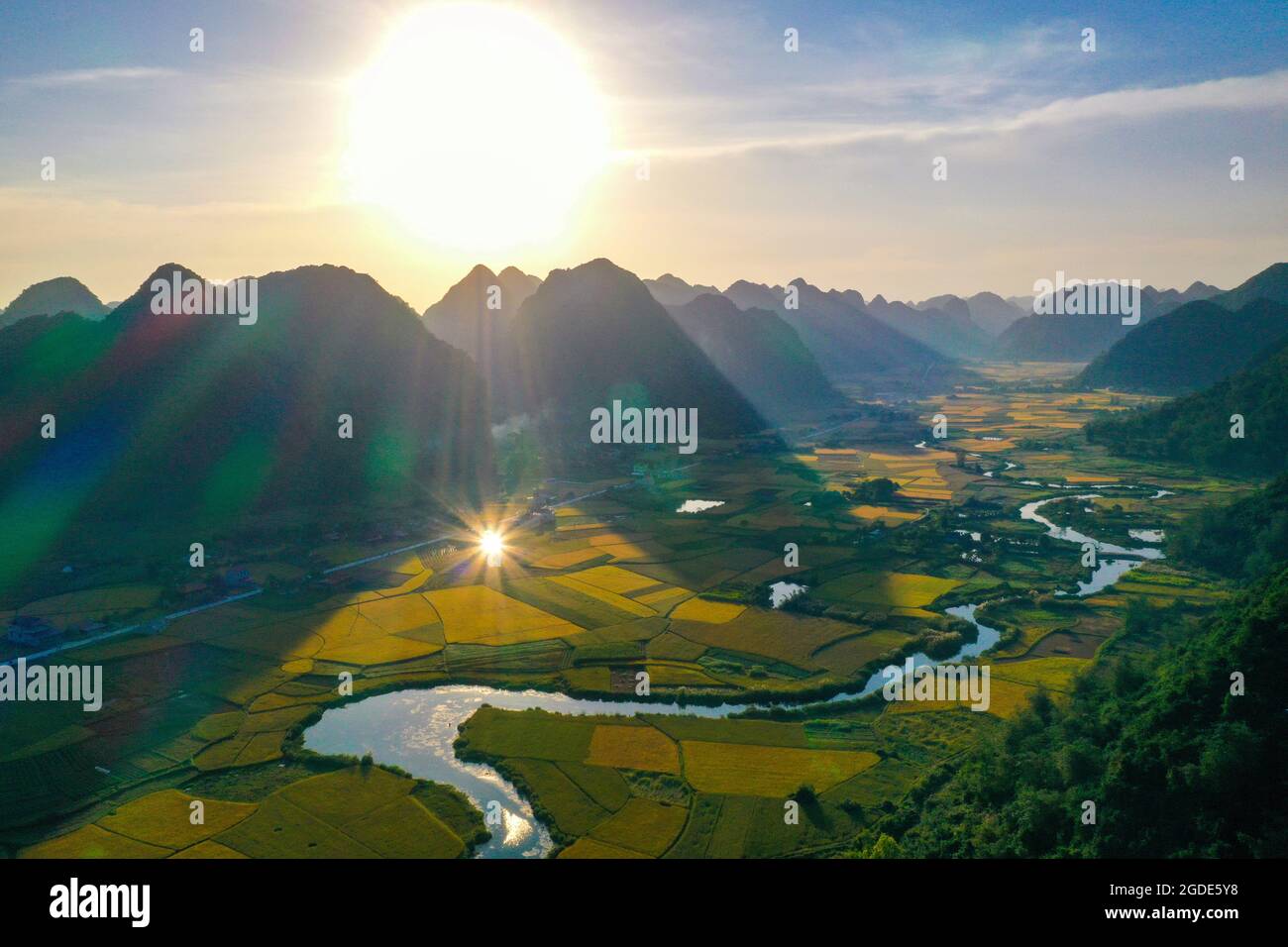Nice Bac Son rice paddy Lang Son province northern Vietnam Stock Photo ...