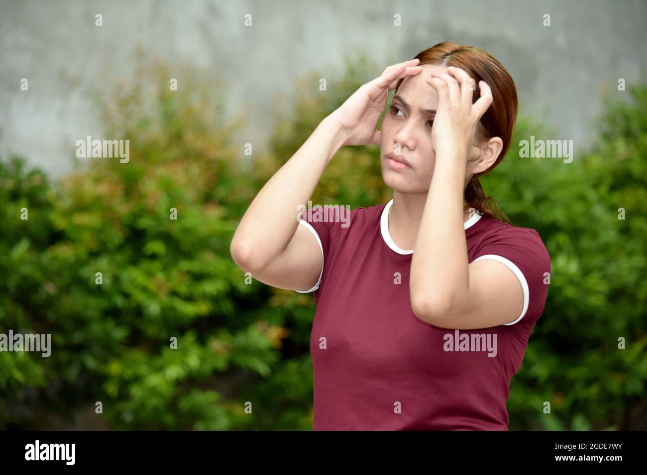An Adult Female And Worry Stock Photo