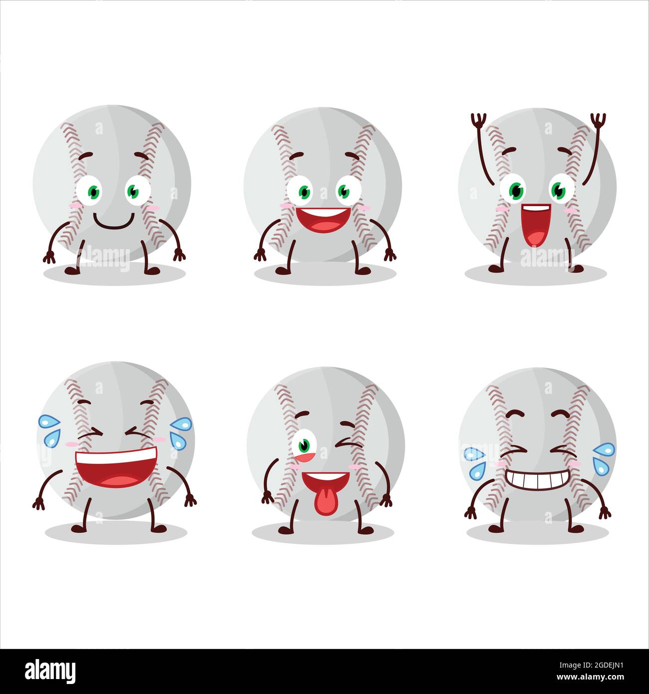 Cartoon character of baseball with smile expression. Vector ...