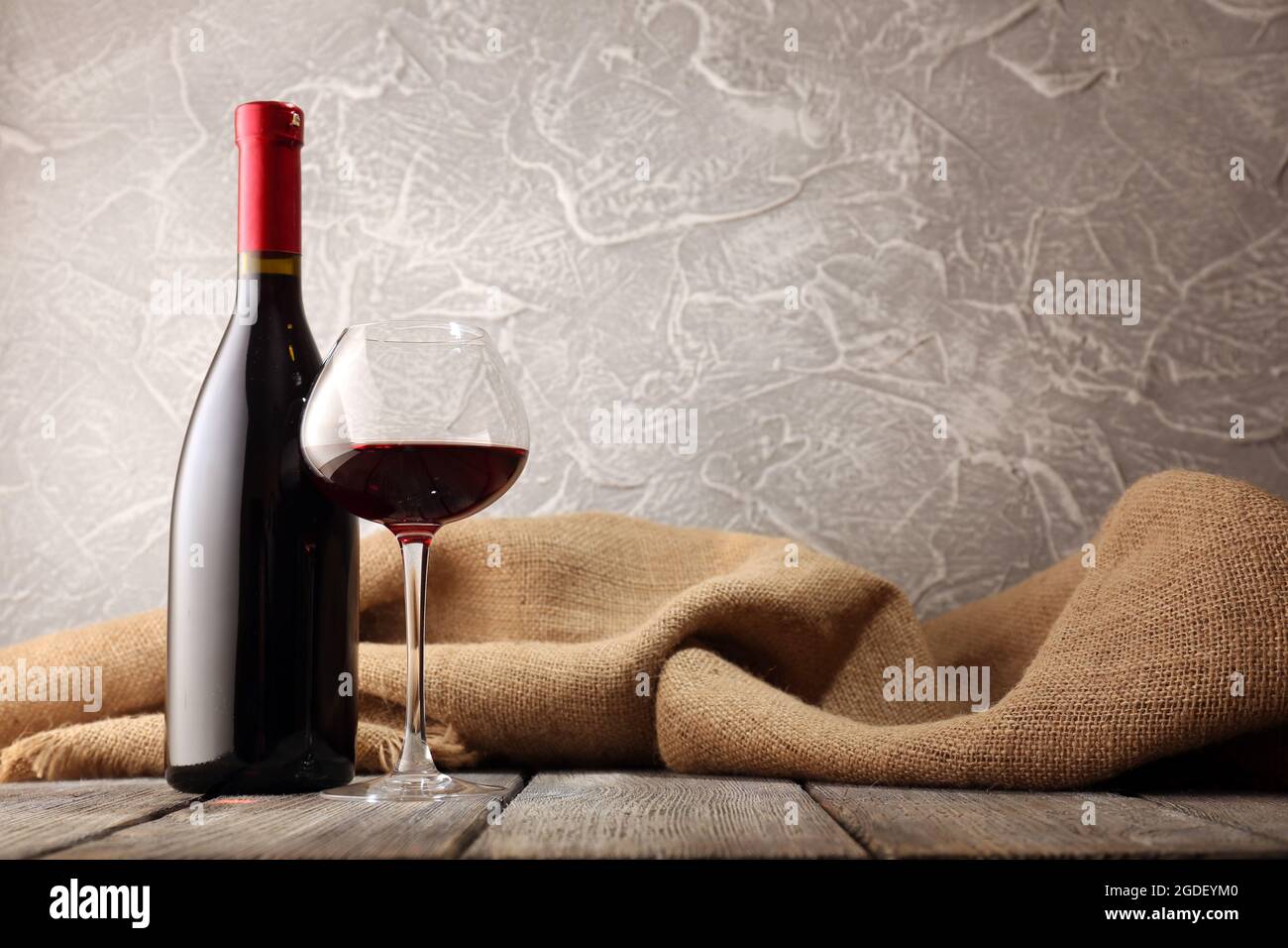 Bottles of wine with glass Stock Photo Alamy