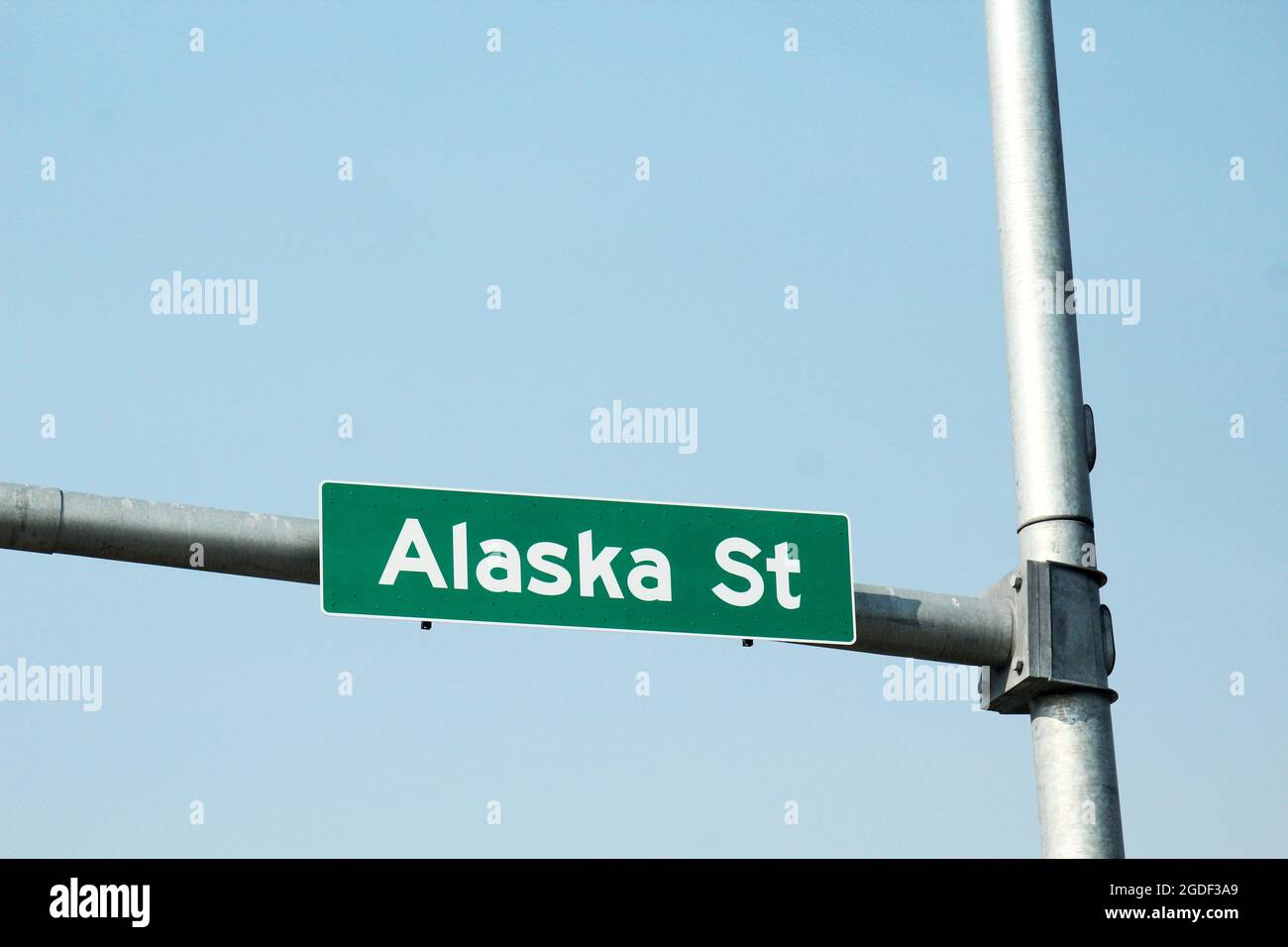 Alaska St. Straßenschild in Alaska, USA. Stock Photo