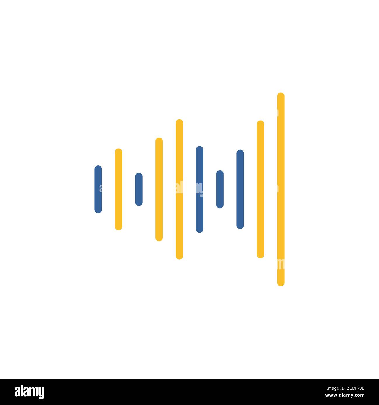 Equalizer, frequency vector icon. Audio signal. Music sign. Graph