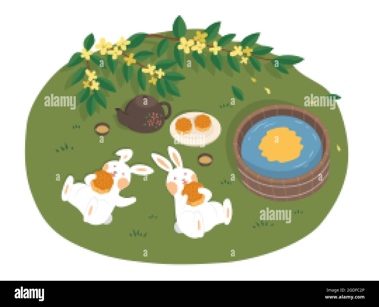 Mid autumn festival night view Cut Out Stock Images & Pictures - Alamy