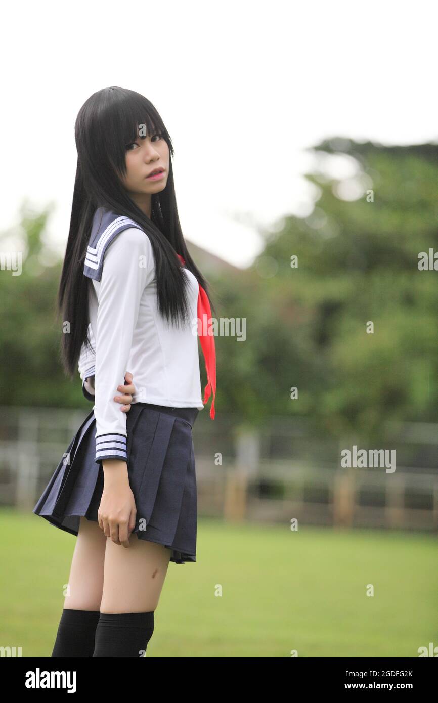 asian schoolgirl japan japanese asian schoolgirl Stock Photo - Alamy