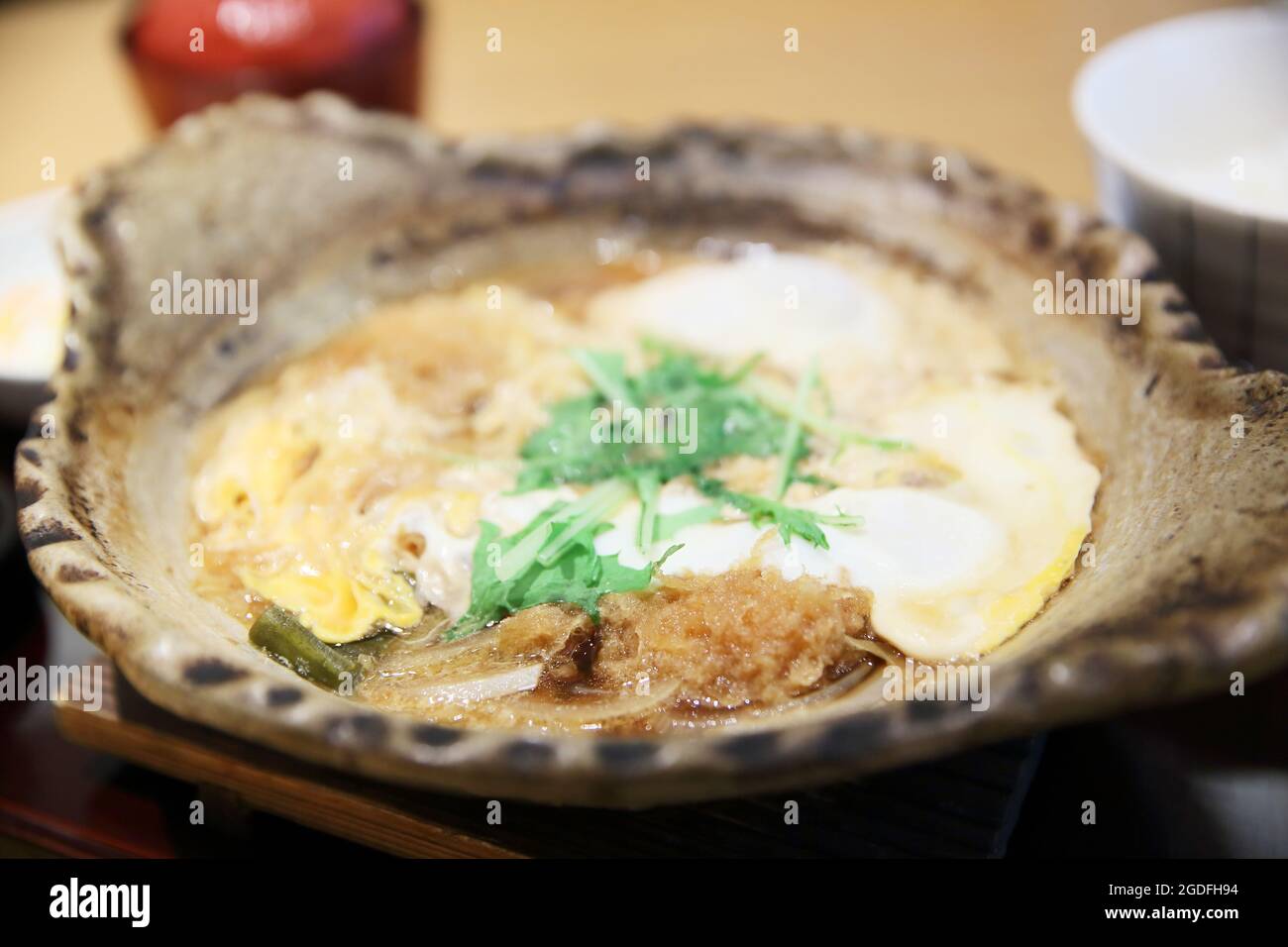 Japanese food Tonkatsu , Pork cutlet with egg Stock Photo Alamy