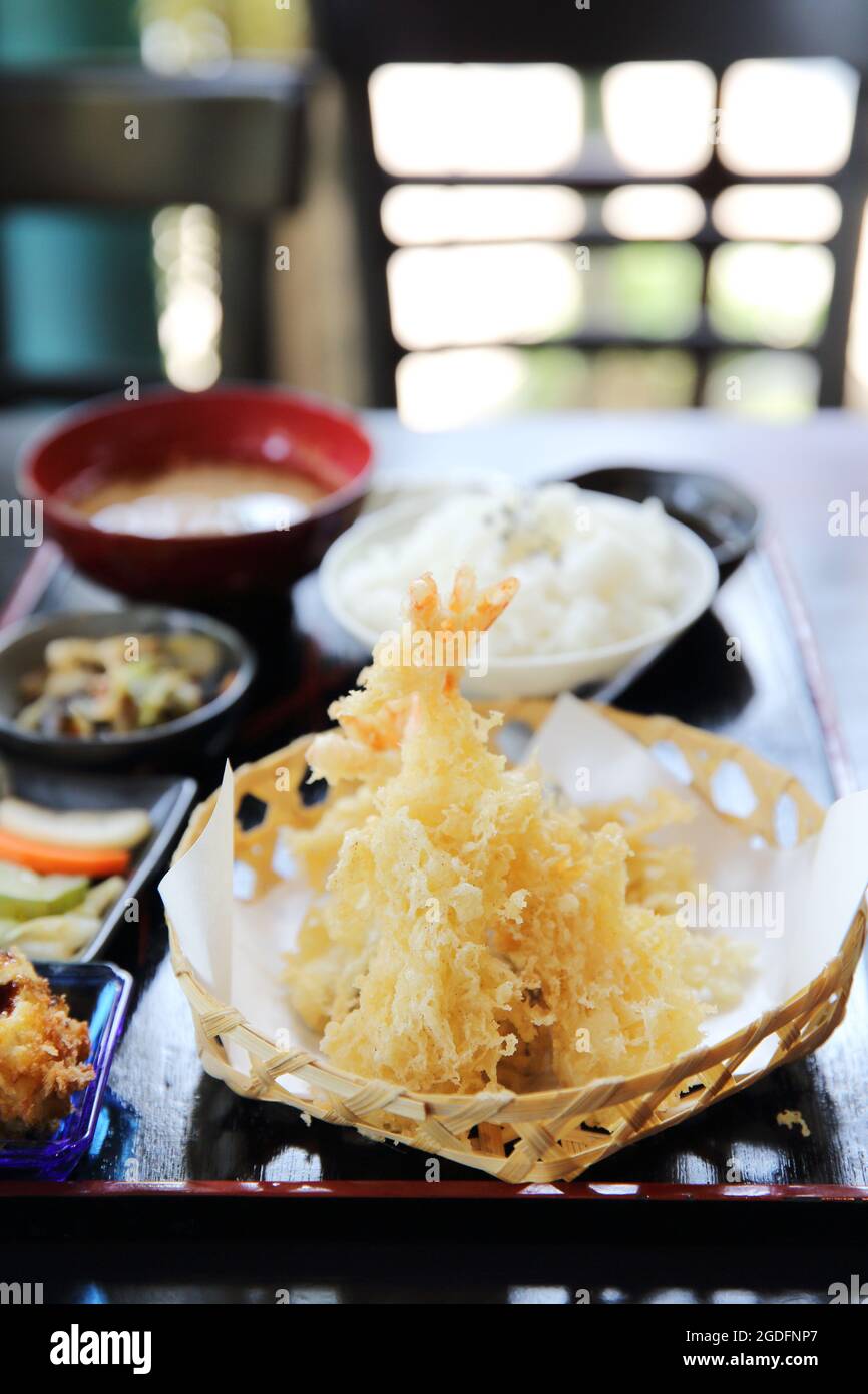 Tempura Fried shrimp Japanese style Stock Photo - Alamy