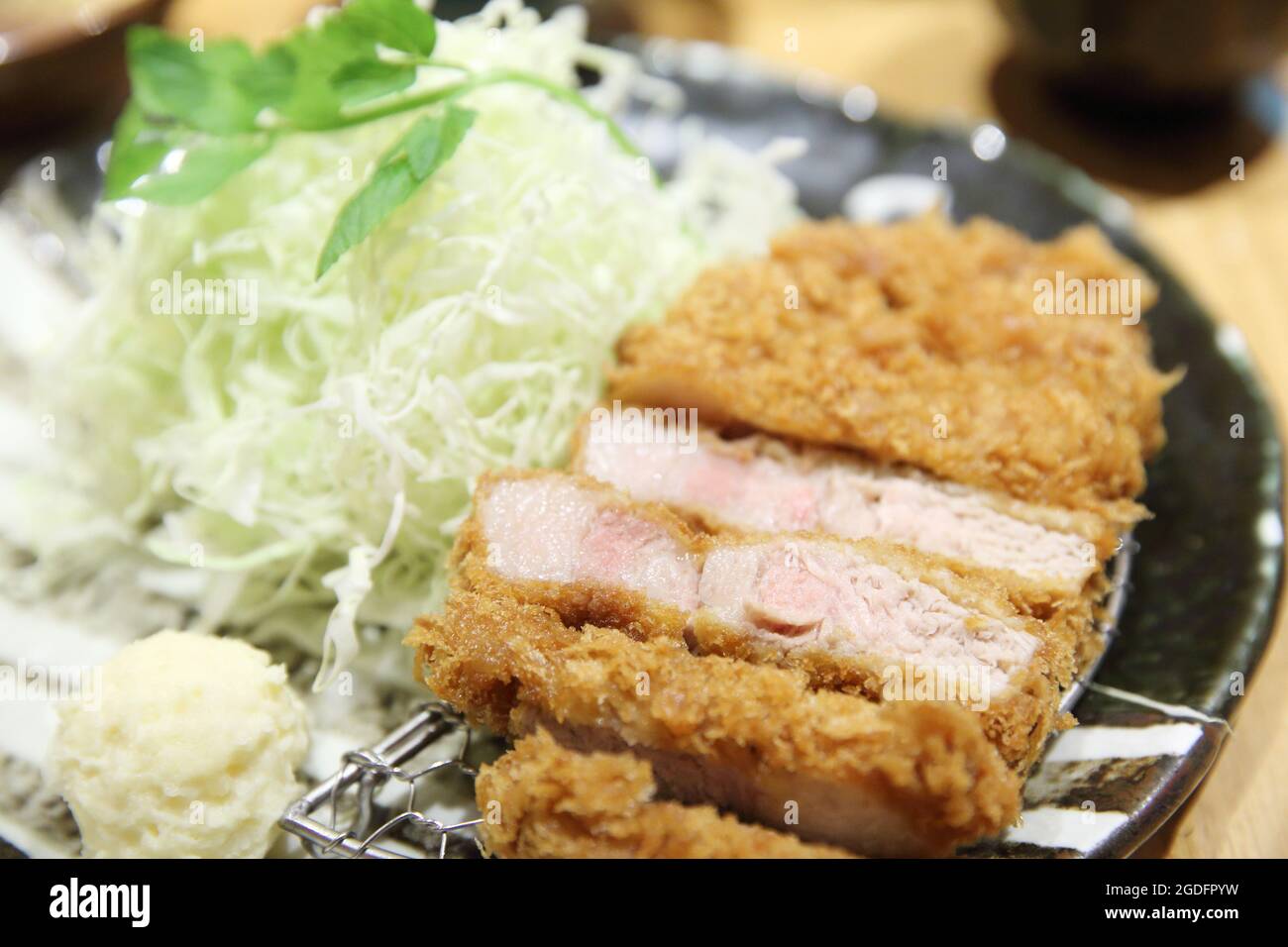 deep fried pork tonkatsu Japanese Tonkatsu Stock Photo Alamy