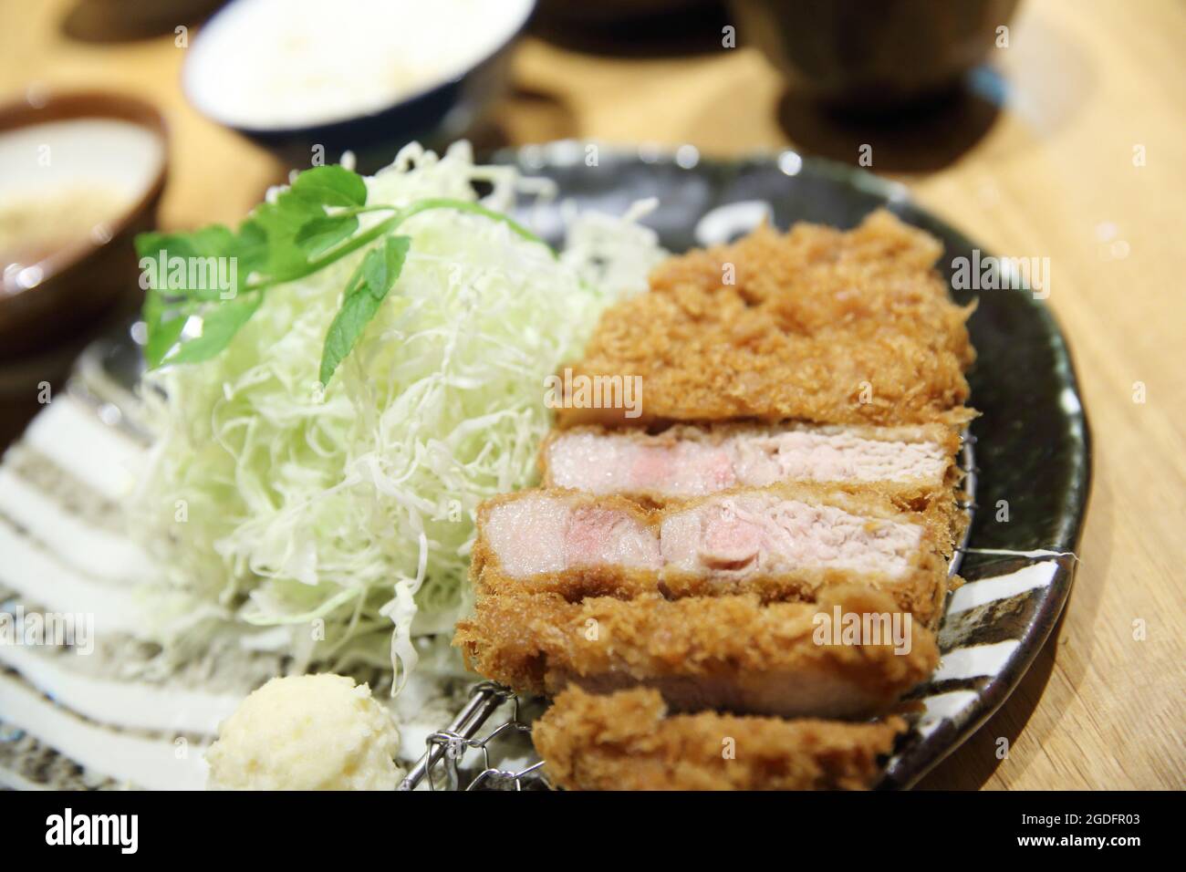 deep fried pork tonkatsu Japanese Tonkatsu Stock Photo Alamy