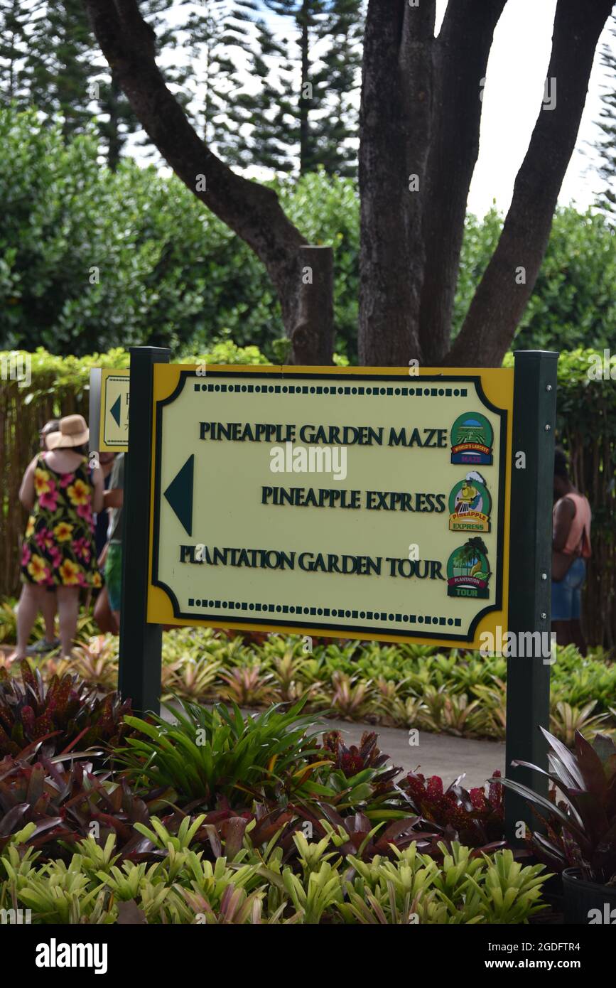 Oahu HI U.S.A. 6/3&6/2021. Dole Plantation. Gardens. Pineapple Express