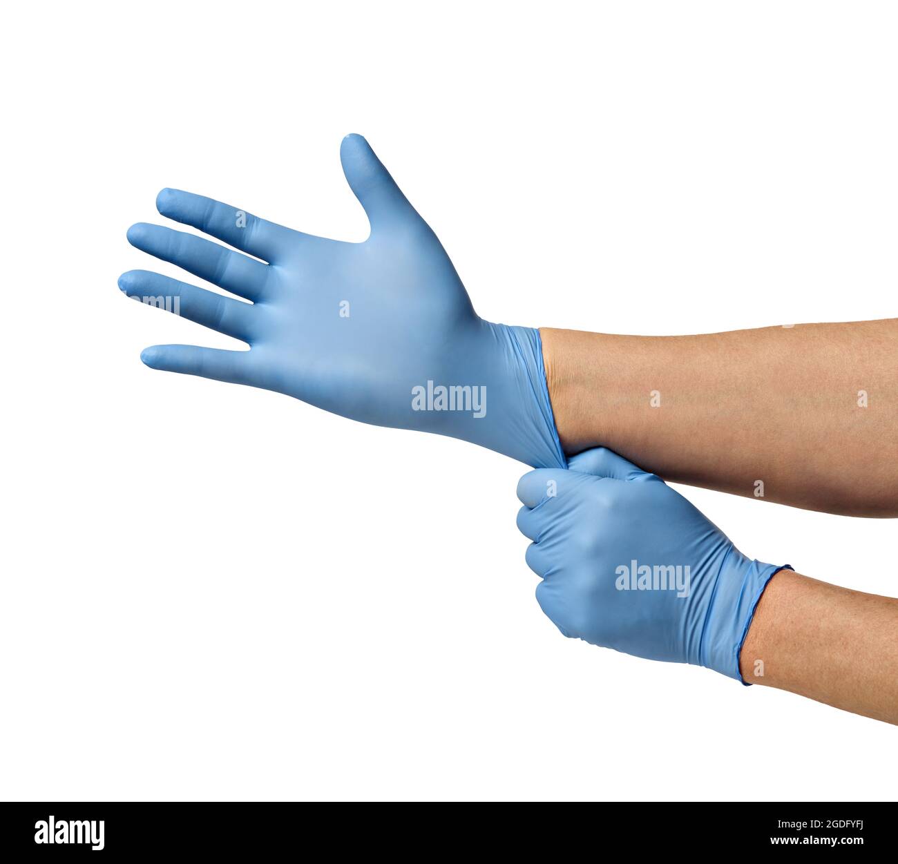 latex glove protective protection virus corona coronavirus disease epidemic medical health hygiene hand Stock Photo