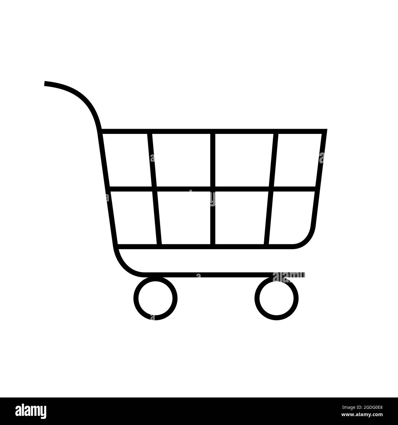 Shopping cart line icon. Buying selling concept. Online design element. Simple shopping trolley symbol. sign outline. Vector Stock Vector Image Art - Alamy