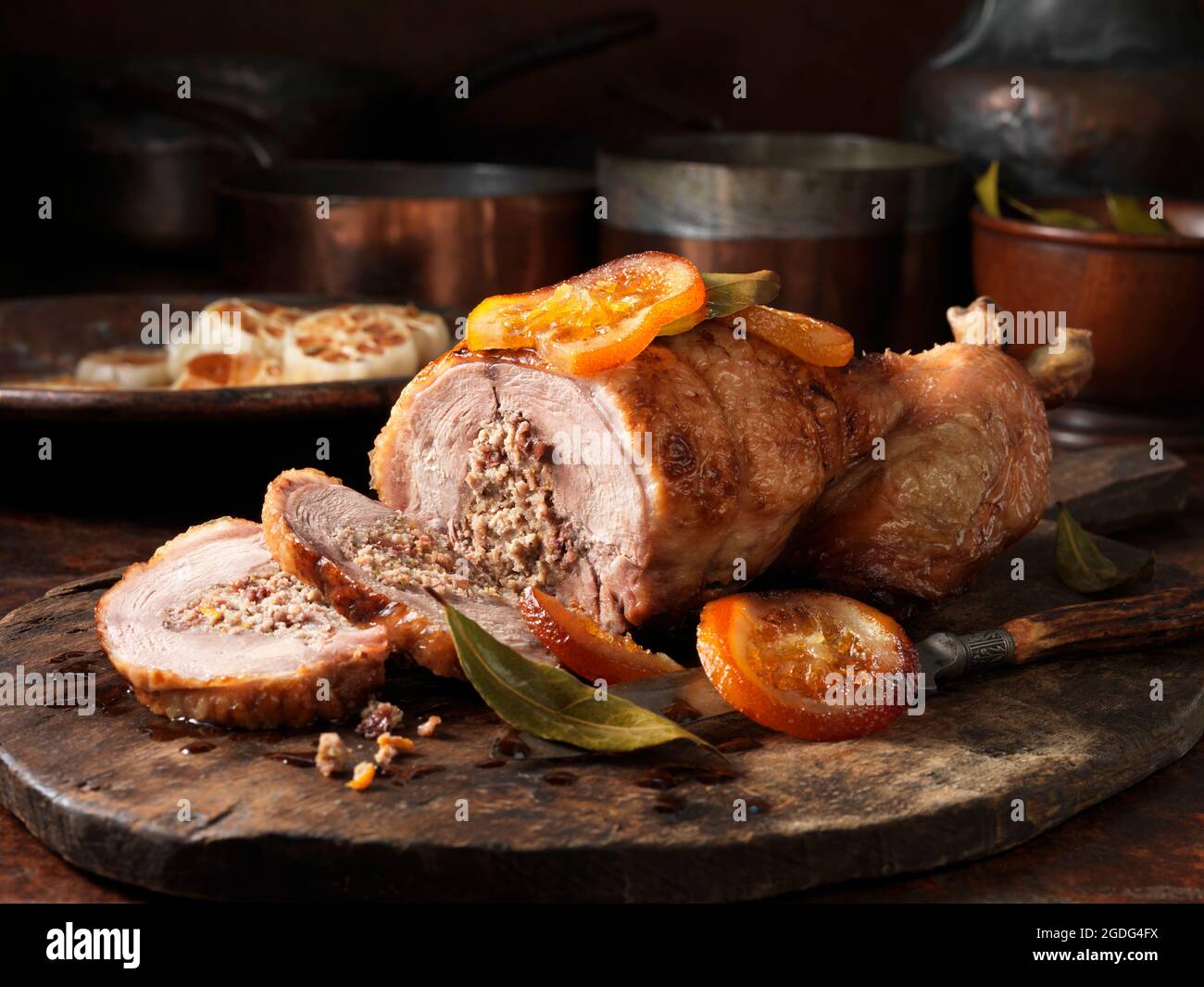 Christmas roast duck Stock Photo - Alamy
