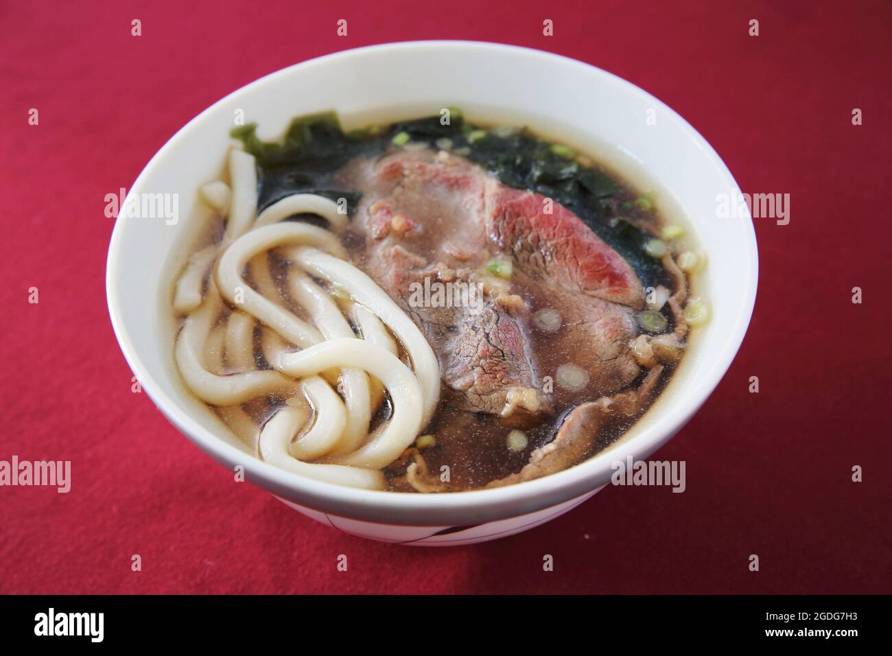 Beef Udon noodles Stock Photo - Alamy