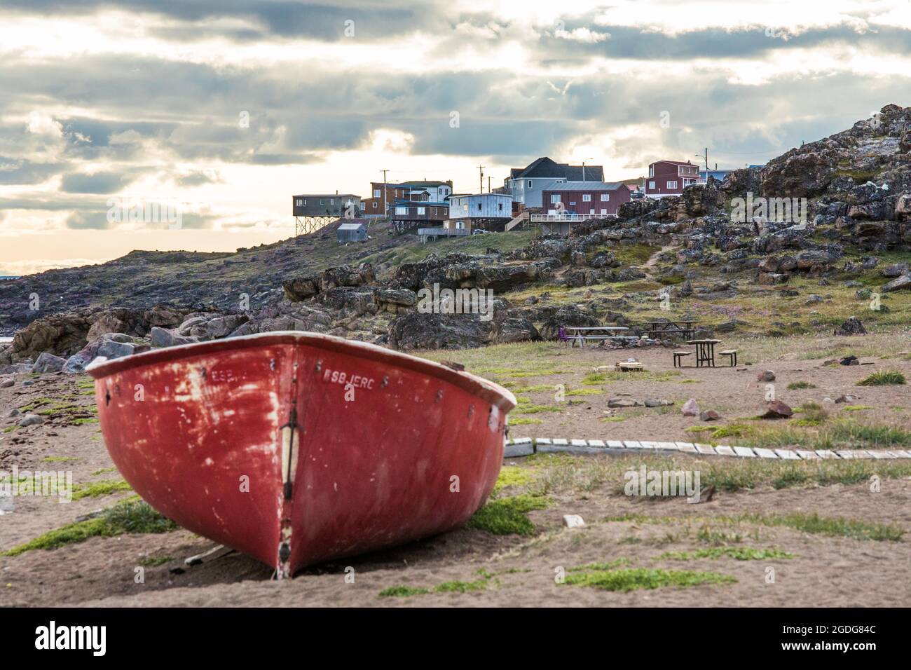 Town of Iqaluit, Baffin Island, northern Canada. Stock Photo