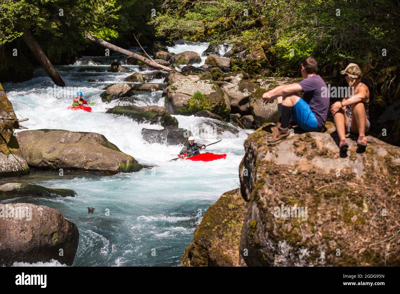 Kayaking the White Salmon and Little White Salmon River Stock Photo Alamy