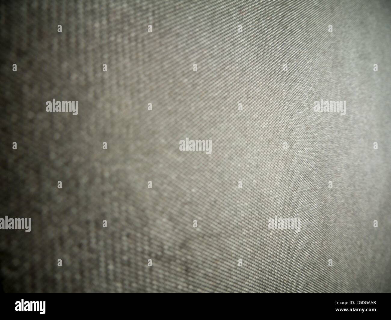 A close look at the grey fabric pattern - selective focus Stock Photo
