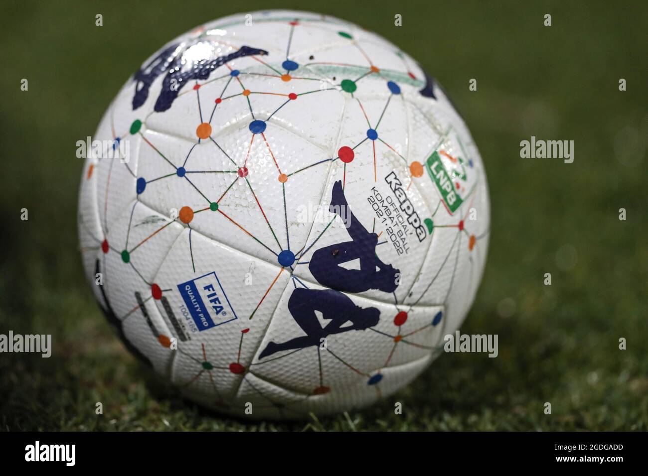 Novaro, Italy, 7th August 2021. A Kappa Kombat Serie B official matchball  during the Coppa Italia match at Stadio Silvio Piola, Novaro. Picture  credit should read: Jonathan Moscrop / Sportimage Stock Photo - Alamy
