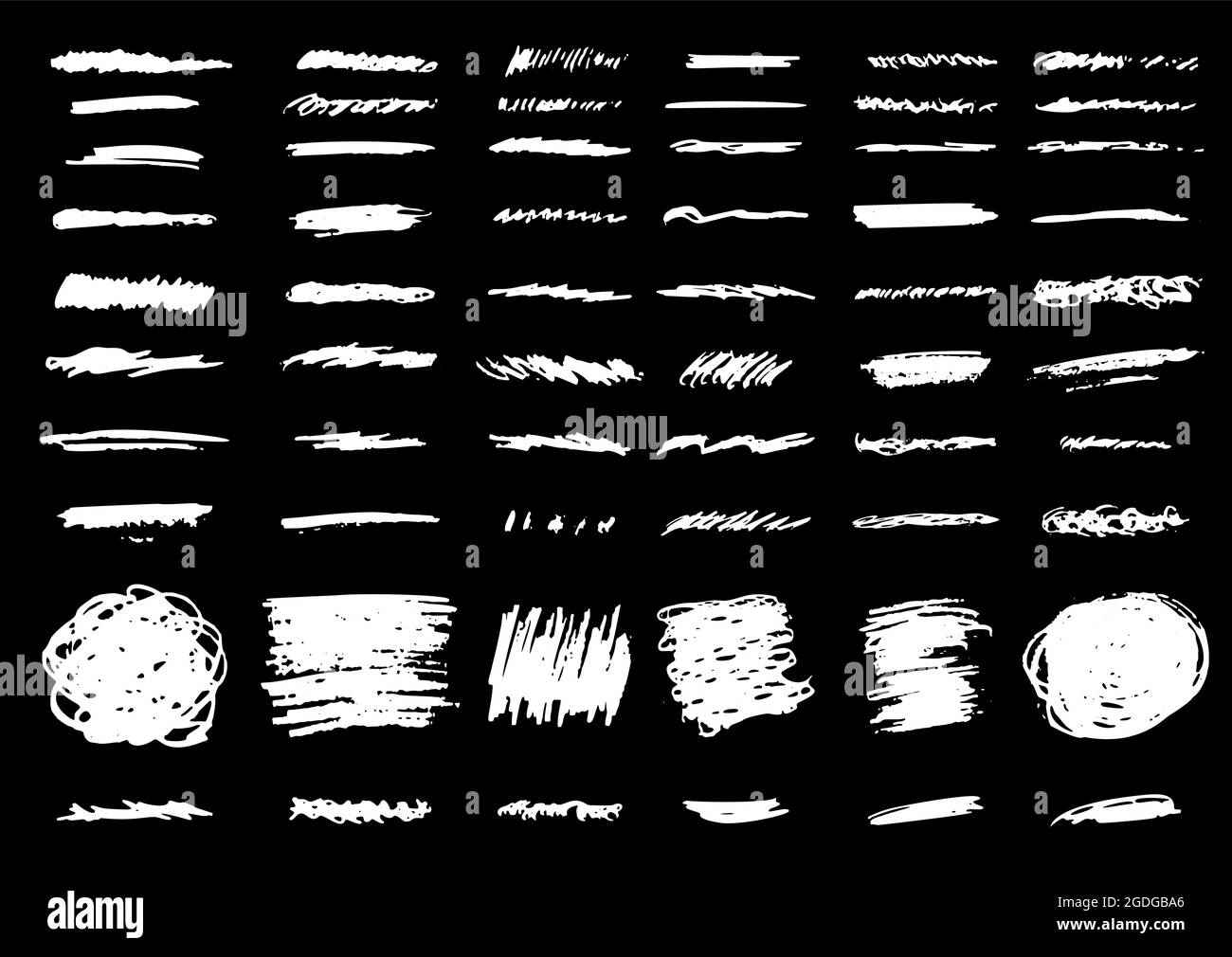 Grunge brushes vector hand drawn set Stock Vector Image & Art - Alamy