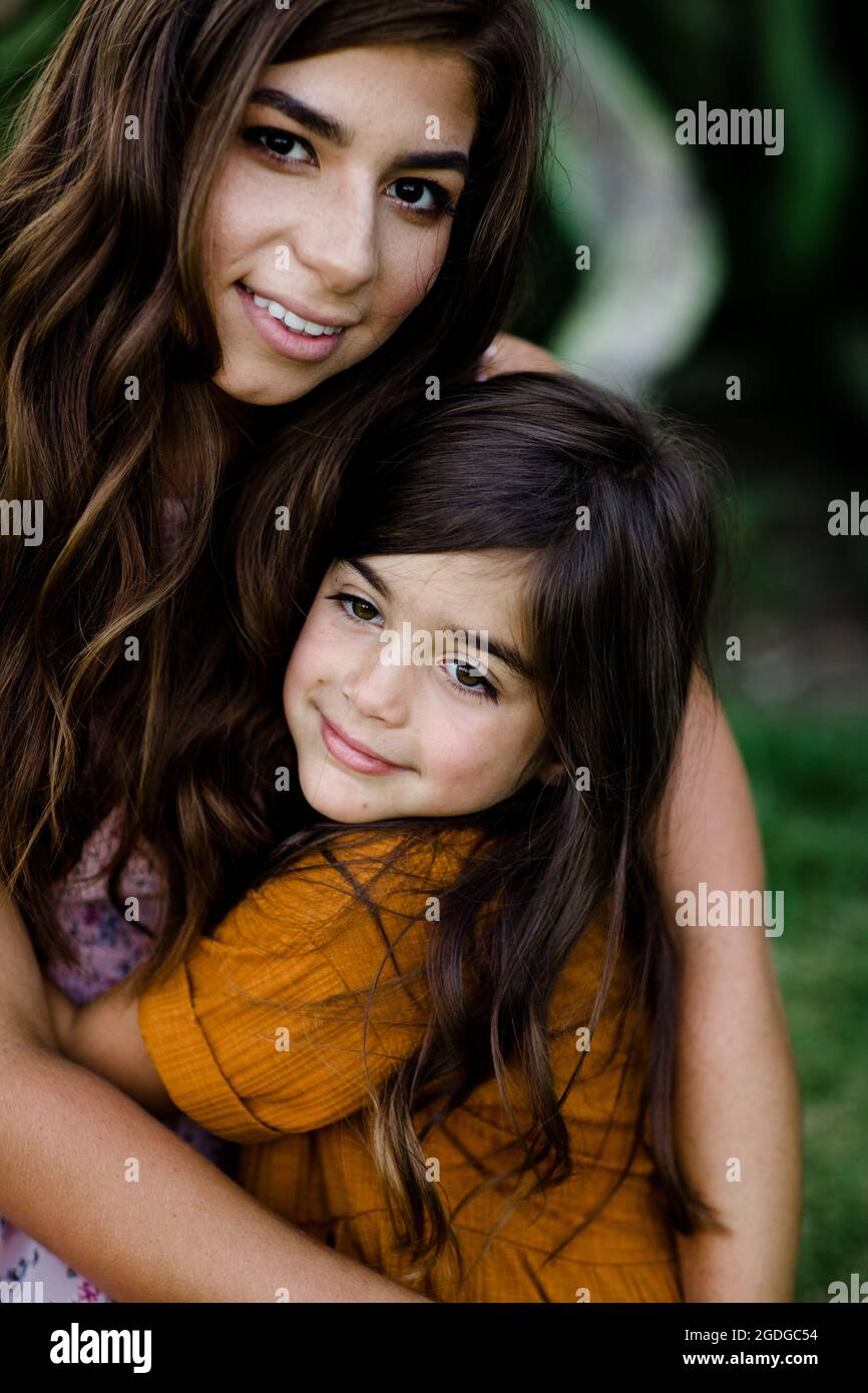 Close Up of Mother & Daughter Embracing in San Diego Stock Photo Alamy