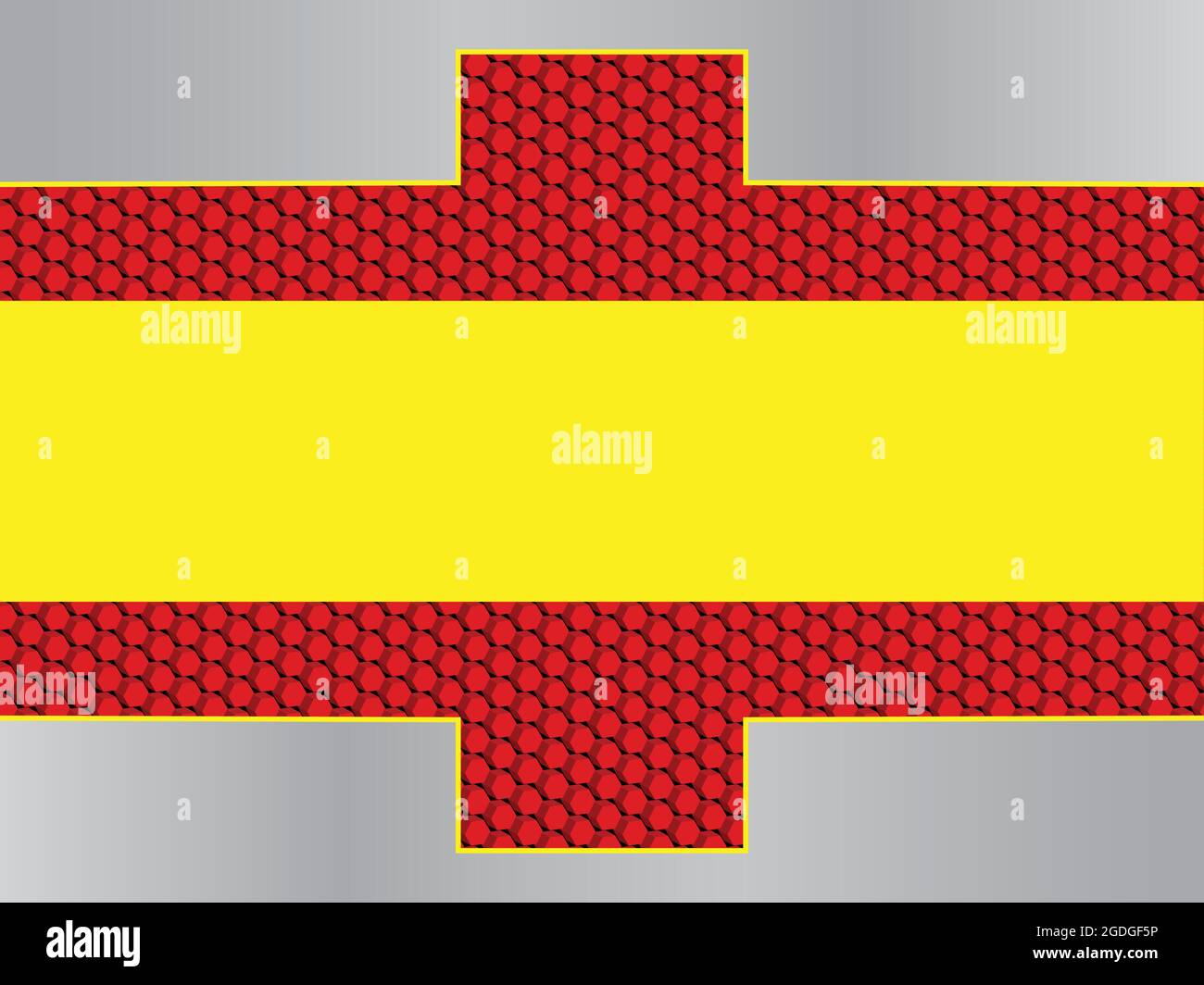Red 3D hexagons and metal banner abstract background Stock Vector Image ...