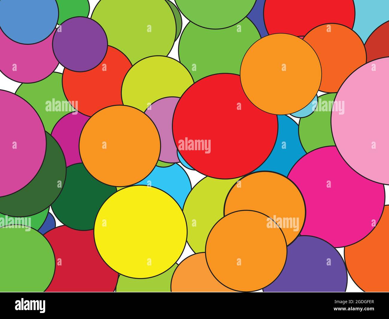 Abstract background vector design of colored circles Stock Vector