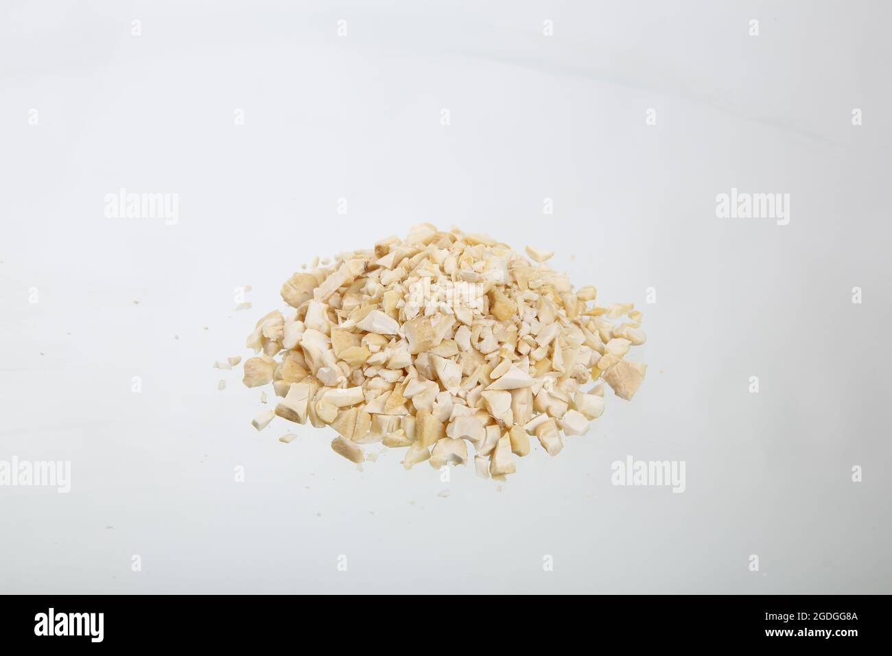 ground peanuts isolated in white background Stock Photo