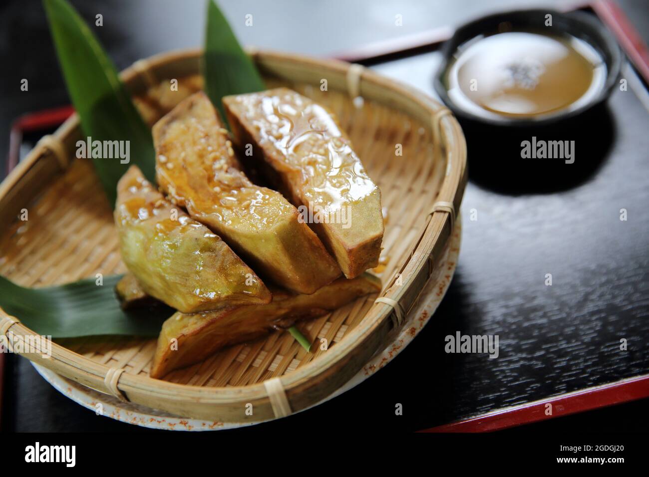 grilled eggplant with miso dip Japanese food Stock Photo Alamy