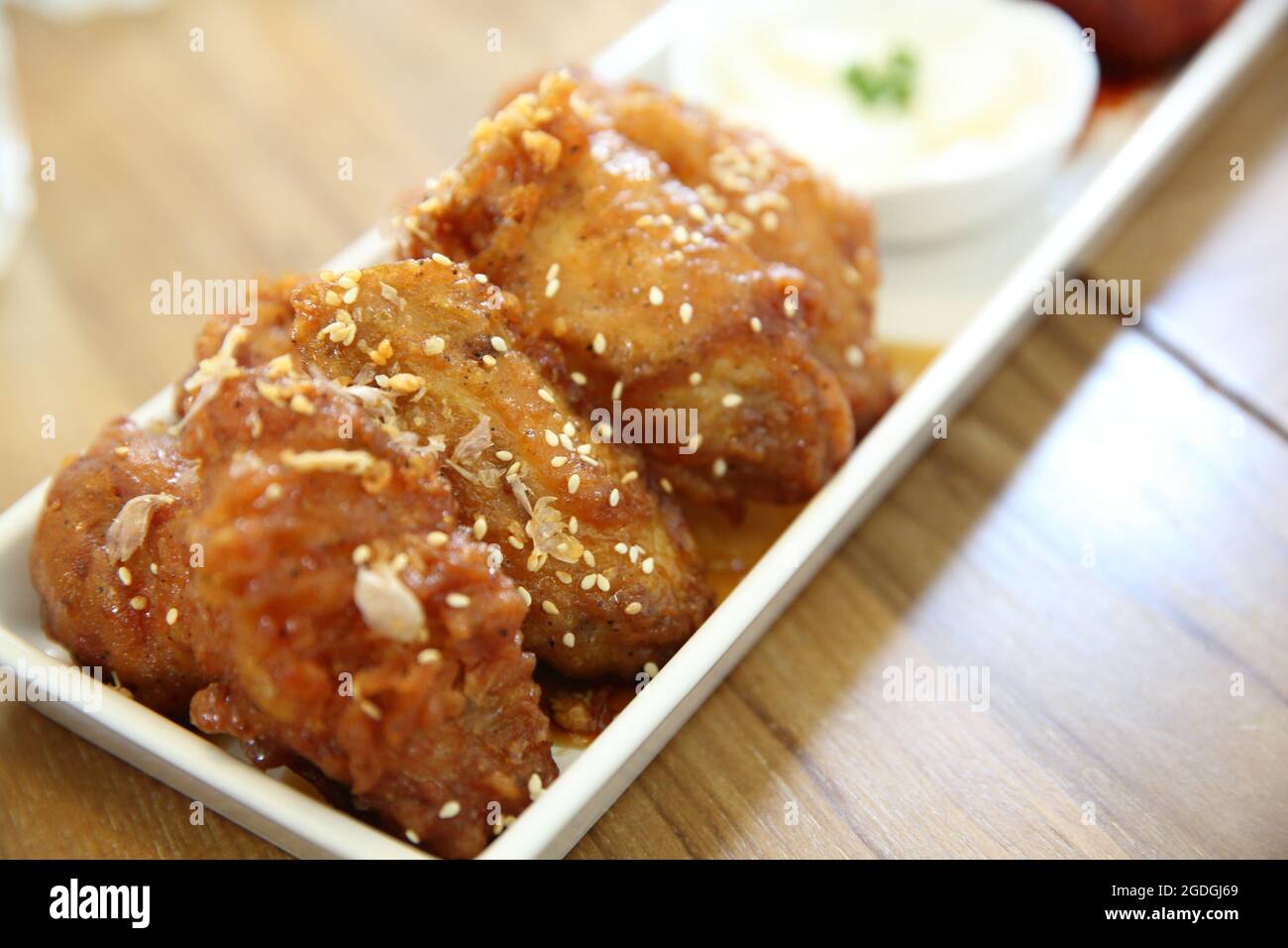 korean fried chicken Stock Photo - Alamy